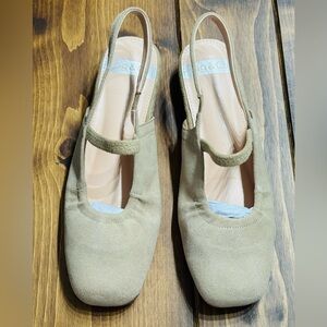 Taupe Slingback Flats